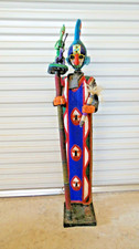 HUGE 4' RARE Beaded Yoruba Sango Nigeria Africa Tribal Figure Statue Sculpture