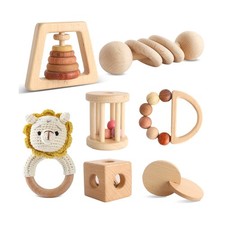 Wooden Montessori Toys 7PCS Wooden Baby Toy for Babies 12-36 Months... Fast Ship