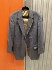 Brooks Brothers Men's Sport Coat Blazer Grey Plaid, Size 42L Wool Blend