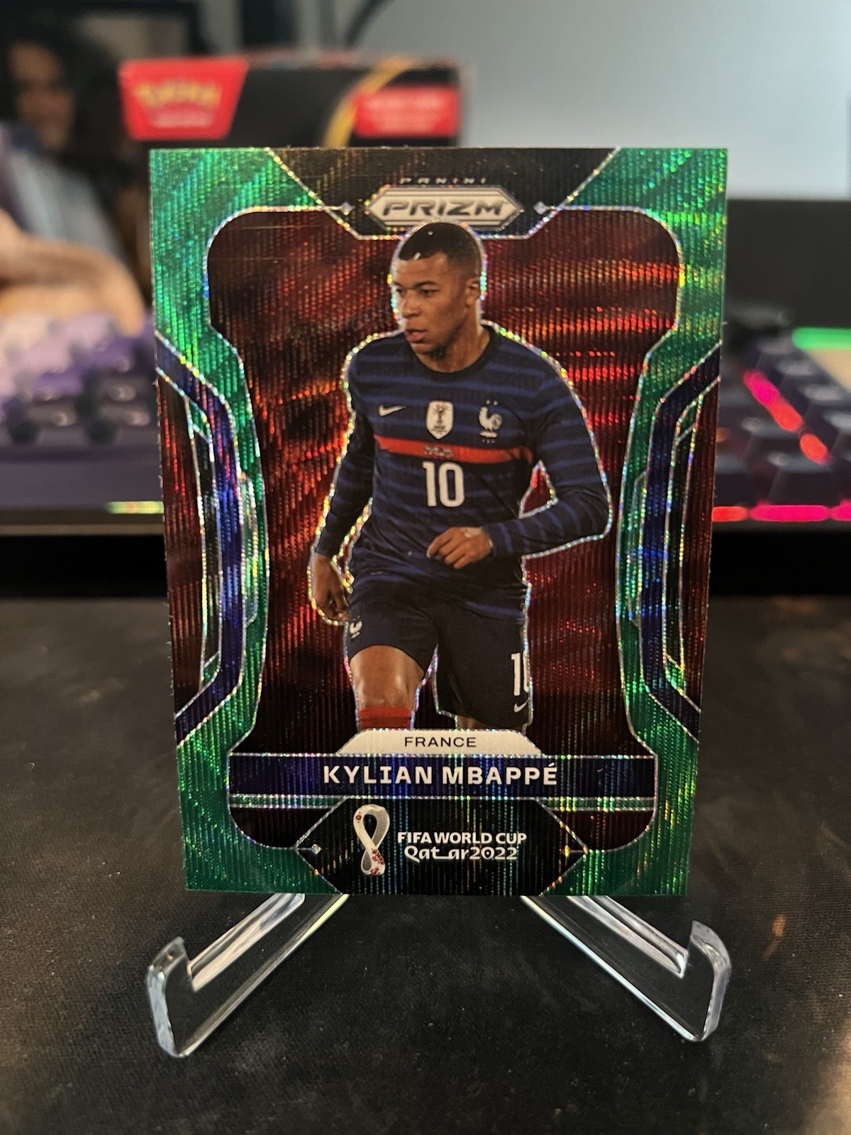 2022 Panini Prizm World Cup Qatar - Kylian Mbappe #101 Green Wave Prizm