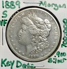 1889-S Morgan Silver Dollar Coin Better Date - Key Date - Only 700,000 Minted