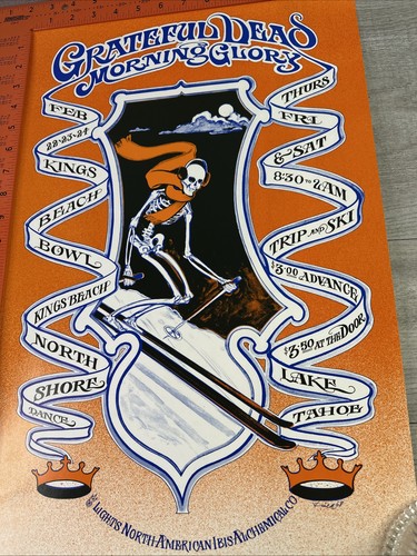 GRATEFUL DEAD MORNING GLORY POSTER Lake Tahoe Limited Reprint 4783/5000 - Picture 8 of 9