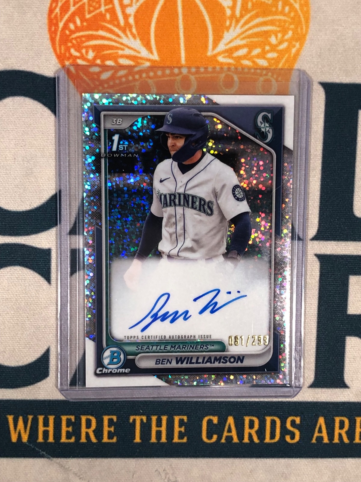 2024 Bowman Chrome BEN WILLIAMSON 1st Bowman Speckle Refractor Auto /299