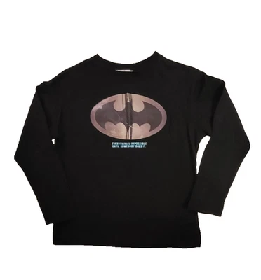 Zara T-Shirt langarm Batman schwarz Hologrambild Gr. 152 Jungen wie neu! - Bild 1 von 4