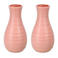 Blume Vase 2 Packung Plastik FüR Blumen Keramik Blick Tisch MittelstüCke Rosa