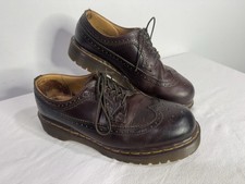 Vintage Dr Martens Shoes Mens 9 UK 8 Y2k Brown Wingtip Made In England 90s