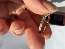 Beautiful 18 Ct Rose Gold, Full Eternity Diamond Band