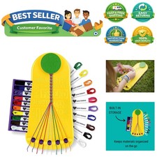 Portable Loom Bracelet Making Kit - 20 Pre-Cut Threads for Creative Kids Ages 8 