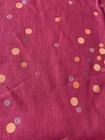 Lovely Textured 1 Yard Pink Heavy Fabric with Orange & Purple Raised Polkadots — photo 1