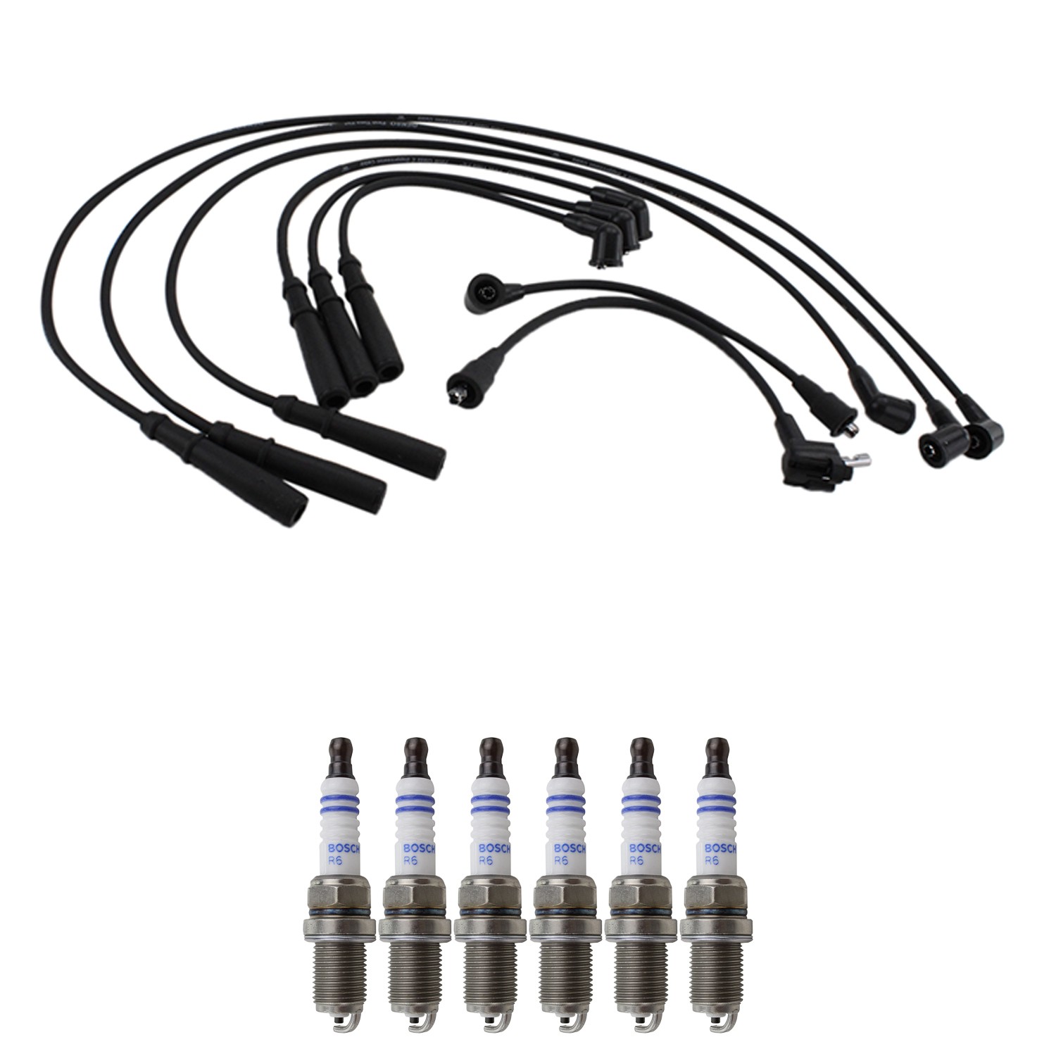 Denso Ignition Wires and Bosch Spark Plugs Kit for Toyota 4Runner Pickup 3.0L V6