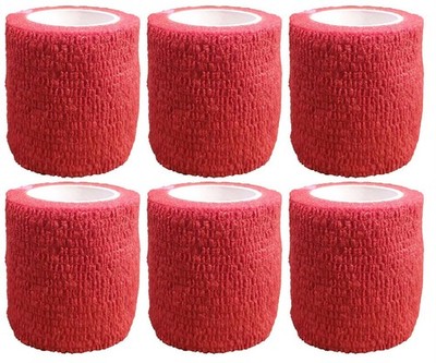 6 x ROT Easy Flex Haftbandage 5cm x 4,5m