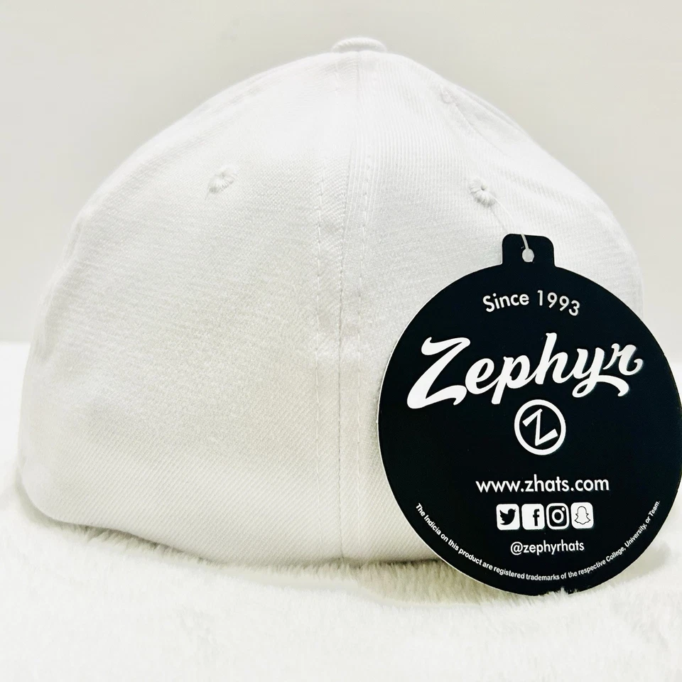 Zephyr USC Trojans Logo Patch Flat Bill Hat Cap Stretch Flex Large White NCAA - Image 4 of 4