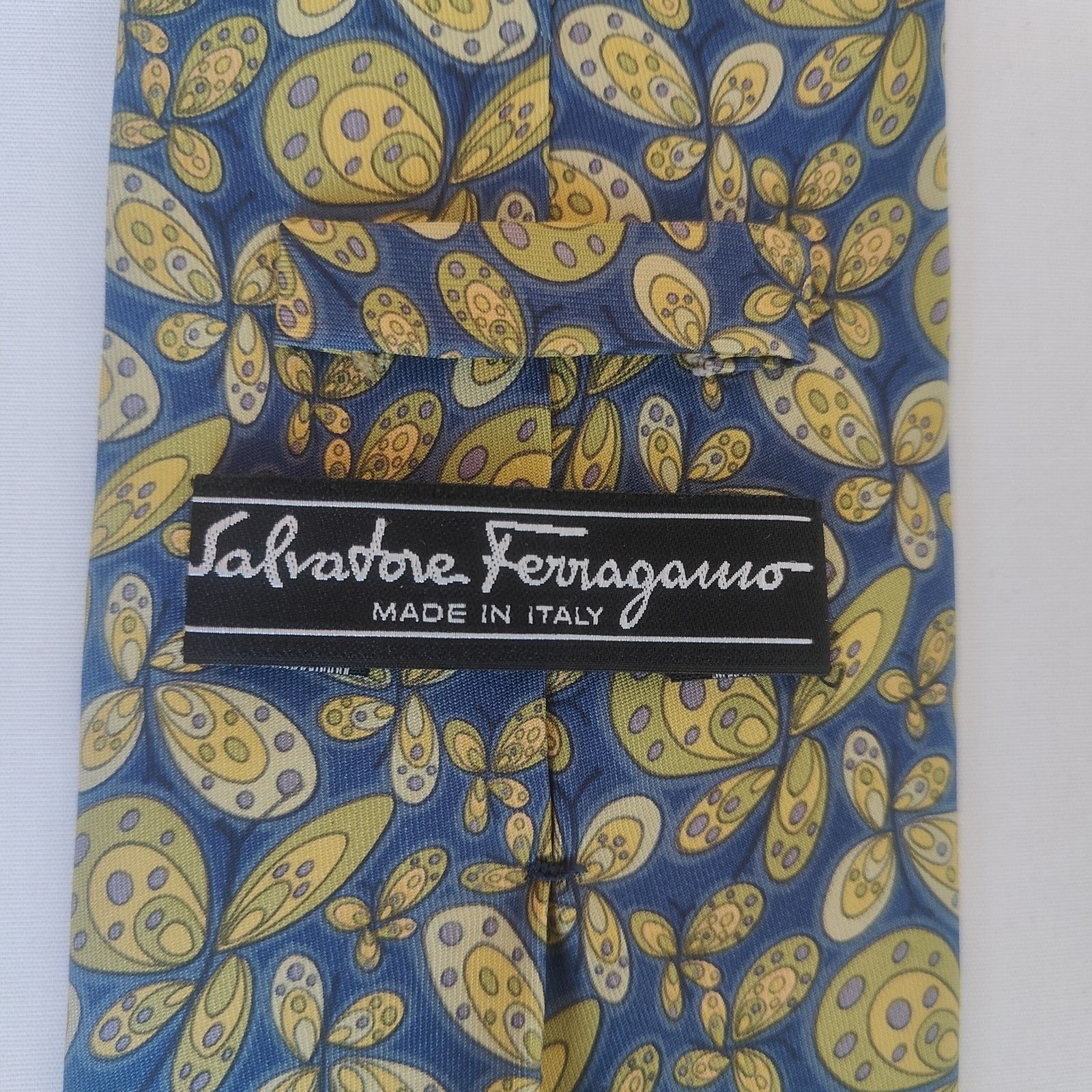Navy Blue Yellow Paisley — view 4