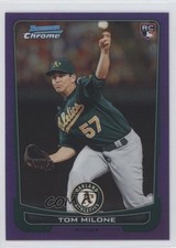 2012 Bowman Chrome Purple Refractor 166/199 Tommy Milone Tom Milone #196 0g4