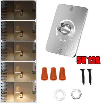 12 Volt LED Dimmschalter 5 Amp 3 Draht für Wohnmobil Boot Anhänger Lichtsteuer