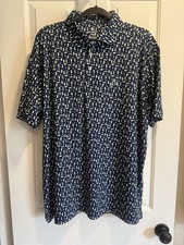 Rhoback Polo Shirt Mens Extra Large Rodeo Longhorn Skull Drinks Alcohol Golf Tee