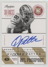 2013 Panini Prestige NFL Passport Signatures Quinton Patton Rookie Auto RC 0v1