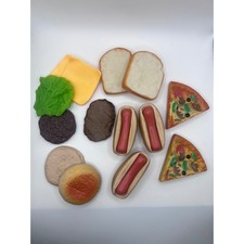 Vintage MTC Random Food Lot Hot Dogs Cheeseburgers Steak Bread Play Food 80s