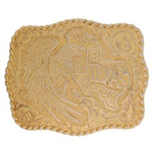 HUGE Silver P Texas Texan Pride Cowboy Trophy Rodeo Western Vintage Belt Buckle