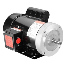 Uimoso 1HP Electric Motor 1725RPM AC115V/230V 56C Frame 1-Phase 5/8" Keyed Shaft