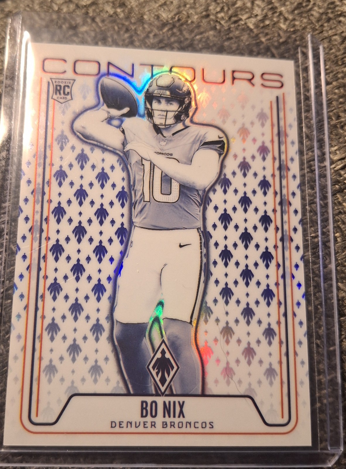 2024 Panini Phoenix Blue Contours Bo Nix Rc /50