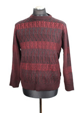 Louis Fashion Herren Pullover Größe 50,Farbe Dunkelrot,50%Wolle