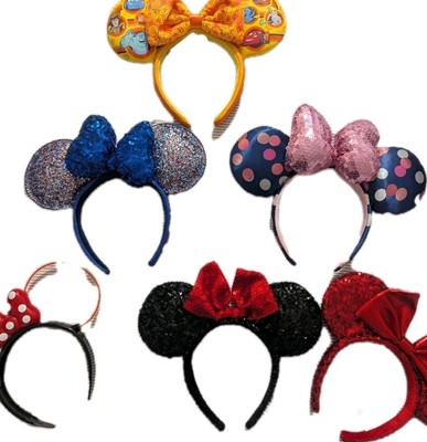 Lot Of 5 Disney Adult Ears Headbands Epcot Mickey Mouse 