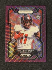 Malachi Corley 2024 Prizm Draft Picks Purple Ice Prizm 21/149 WKU #143