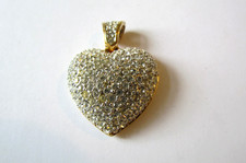 Large Swarovski Pave Crystal Heart Pendant