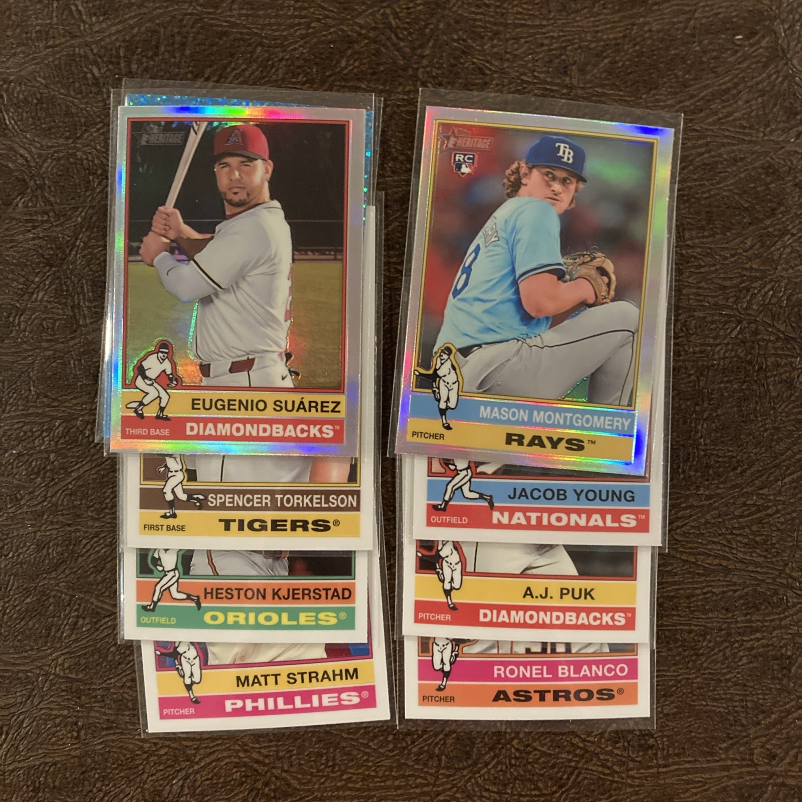 2024 Topps Heritage Chrome & Chrome Refractor Parallel Mixed 8-Card ...