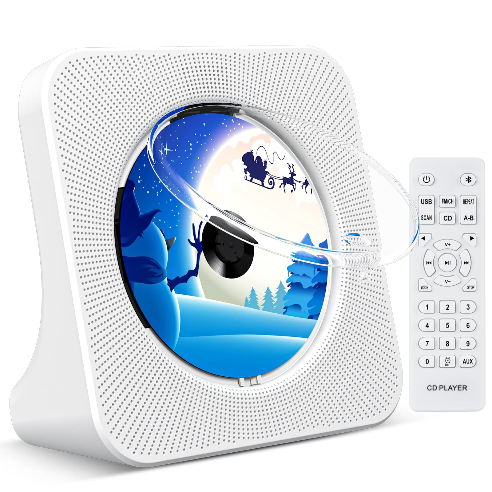 Lettore CD Facile da Usare con Altoparlanti Bluetooth 5.0 e Telecomando