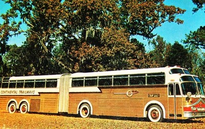 Vintage Postcard, DALLAS, TX, Super Golden Eagle Tour Bus, Continental Trailways