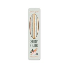 Aluminum Surf Sign Beach Girls Club Welcome Friends Surfboard Novelty Metal Sign