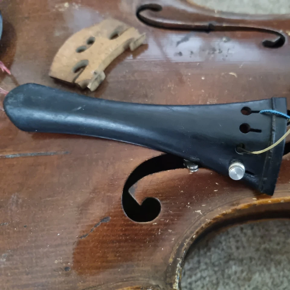 Antique 4/4 HOPF Violin and Bow AS IS/REPAIR RESTORATION - Image 4 of 4