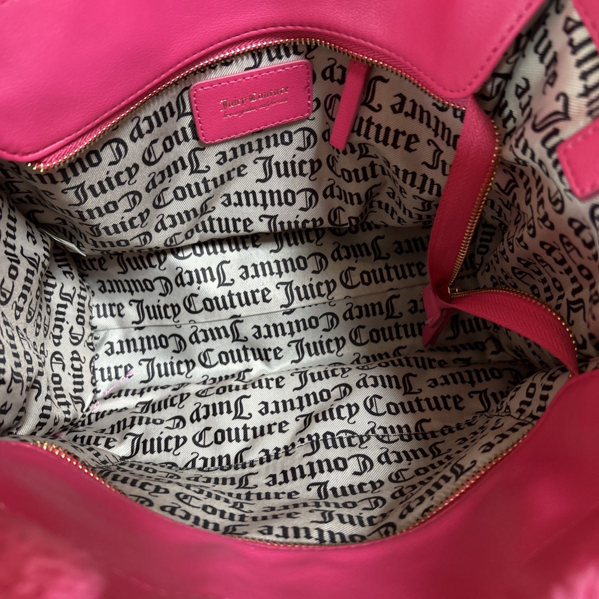 Juicy Couture Large Fuffy Cozy Pink Tote Bag with Detachable strap