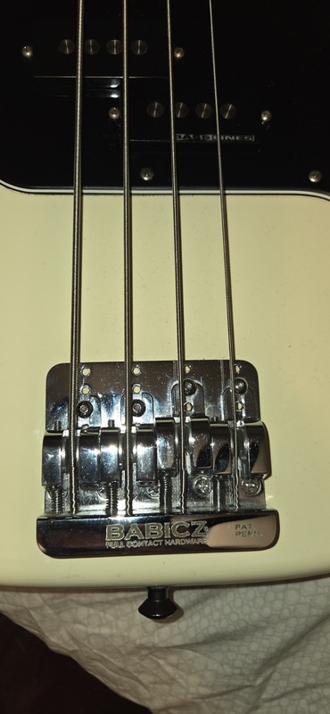 Babicz FCH4 AM 4-String Bass Bridge, String Thru, Original Series, Chrome