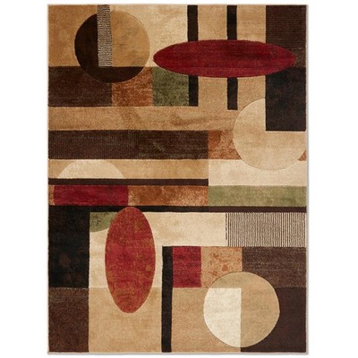 Home Dynamix Tribeca Jasmine Modern Area Rug, Abstract Brown/Red, 39''x55''