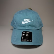 Nike Club Embroidered Futura Logo Wash Blue Cap FB5368-464 Unstructured Hat M/L