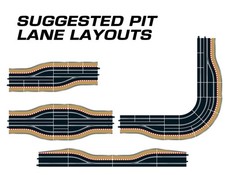 Image of Scalextric Pit Lane Track (Right Hand) - Includes Sensor