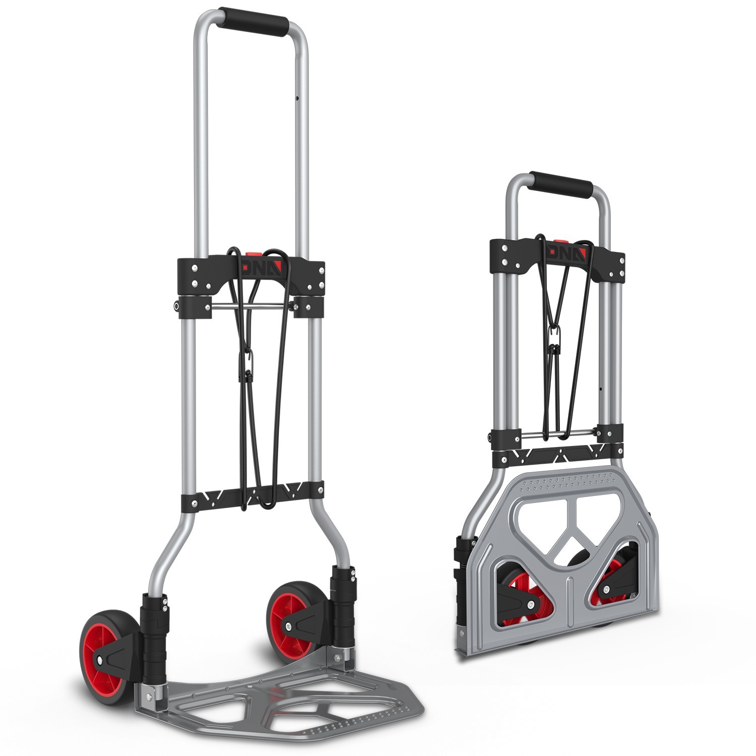 Heavy Duty Hand Truck Dolly Luggage Cart 1Pcs w/ Adjustable Handle+Bungee Cord