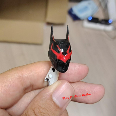 1/12 Black Bat Male Head Carving For 6'' Romankey VTOYS SHF Figure Body