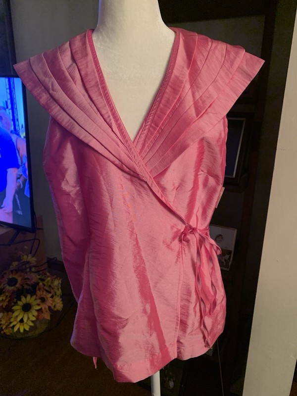 WOMEN'S AGORA PINK SLEEVELESS TOP SIZE LARGE NEW WITH TAGS NWT POLYESTER NYLON