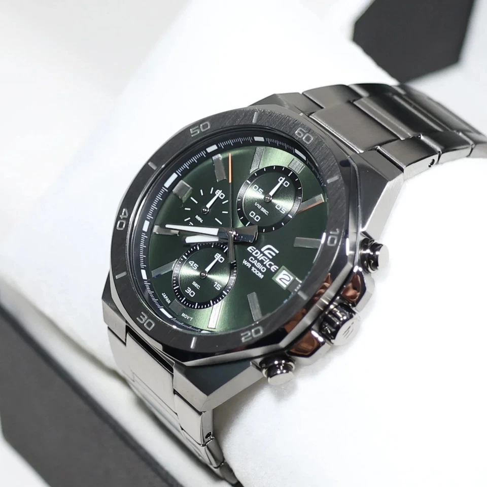Reloj cronógrafo Casio Edifice esfera verde para hombre EFV-640DC-3AVUEF Foto 3 de 4