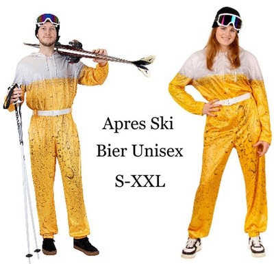 Bier Skianzug Unisex Ski Overall Herren Damen Après-Ski Kostüm Karneval S-XXL