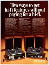 1973 PANASONIC STERO SOUND SYSTEM Vintage 8"X11" Magazine Ad 70's M366