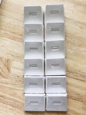 Faux White Leather Ring Displays lot Of 12 