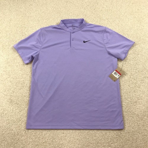 Nike Court Dri-FIT Blade Tennis Polo Top Mens Large DJ4167 580 Purple