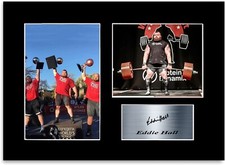 Eddie Hall World's Strongest Man Signed Photo Display Mount Motivational Poster