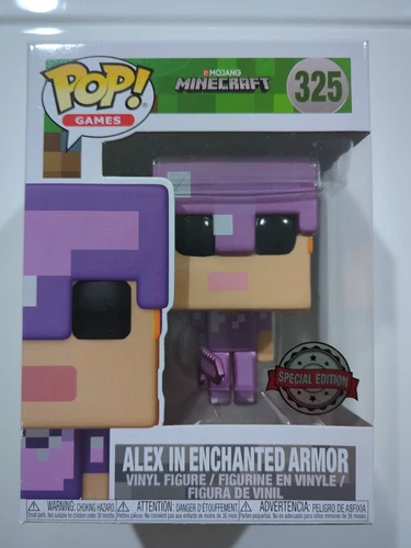 Funko Pop! #325 MOJANG Minecraft Alex in Enchanted Armor Figure SPECIAL EDITION 