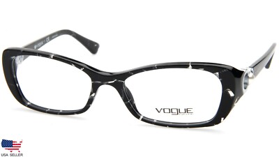 NEW Vogue VO 2808-H 1567 STRIPED BLACK EYEGLASSES GLASSES VO2808H 51-16-135mm